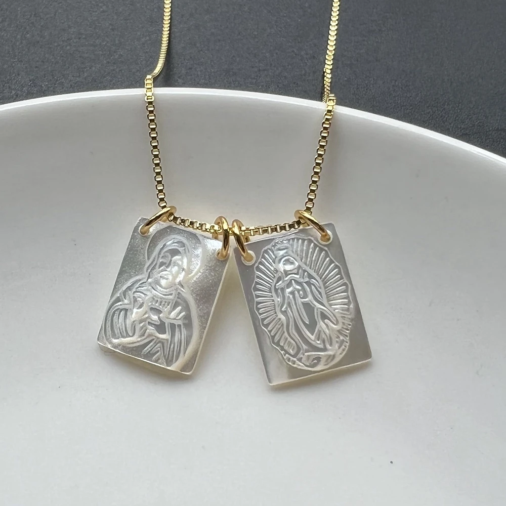 Продвижение! Ожерелье с натуральным жемчугом Материнского Чертога Иисуса в форме Сердца, размеры 8х11 мм и 12х16 мм.