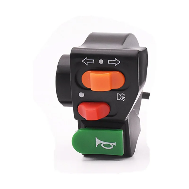 

Pthene Motorcycle Handlebar Horn Turn Signal Head Light Beam Kill Switch 3 In 1 Button E-bike Scooter Motor Power Accessories