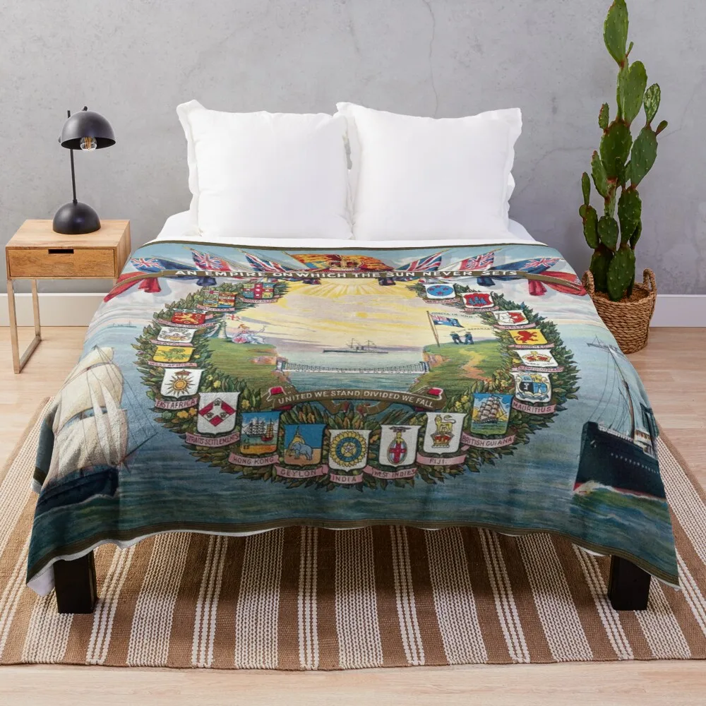 

An Empire on which the Sun never Sets Throw Blanket Soft Big Blanket Retractable And Reclining Sofa Blanket Quilt Blanket Retro