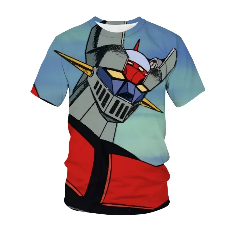 

New2022 mazinger z anime movie robot streetwear 3d print t-shirt fashion casual t-shirt