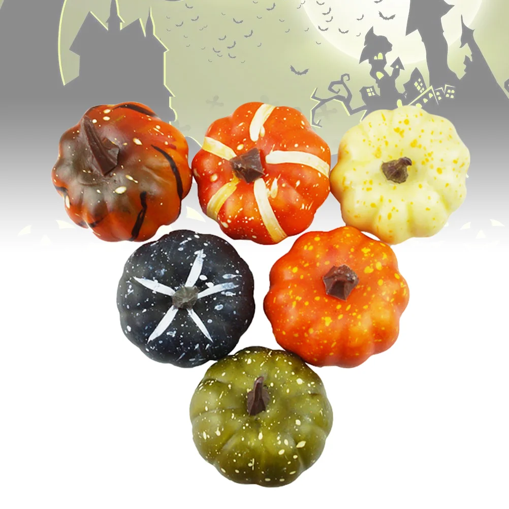 

6pcs Realistic Pumpkins Pumpkin Pumkin Figure Party Favor Gifts Orange Pumpkin Decor