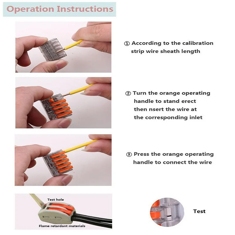 

100PCS 418 Quick Multi-circuit Splicing Butt Wire Connector Terminal Block Compact Electrical Home Junction Connectors Free Ship