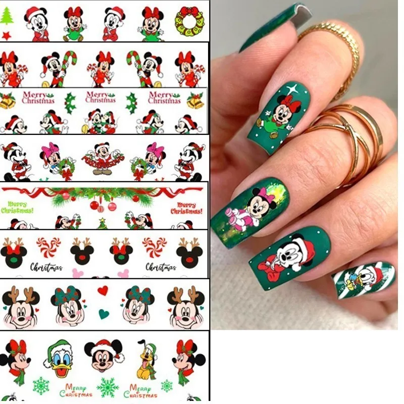 1 шт. наклейки для ногтей с Микки Маусом Диснея каваи Дональд Дак рождественские