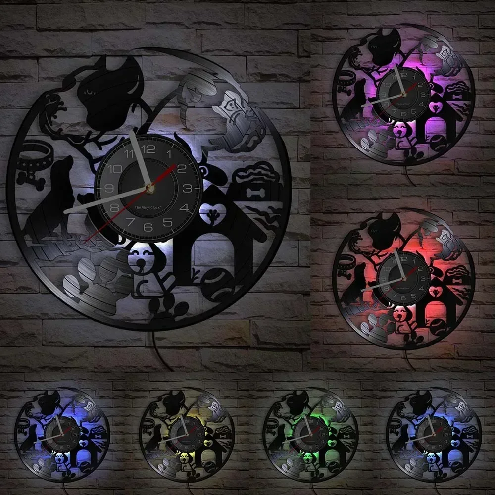 Настенные часы Я люблю собак декоративные виниловые аксессуары для домашних