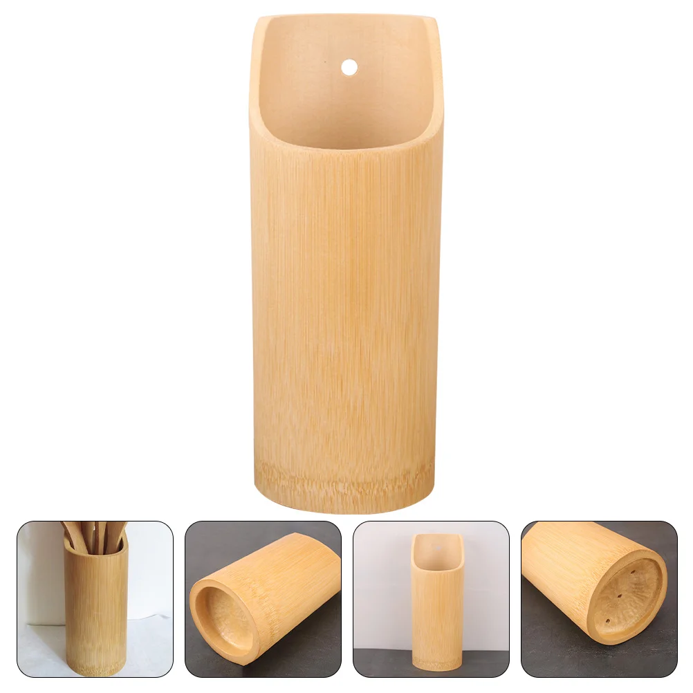 

Holder Utensil Kitchen Chopsticks Cutlery Organizer Woodenwood Desktop Cups Tableware Rack Decorative Spoon Wall Crock Drying