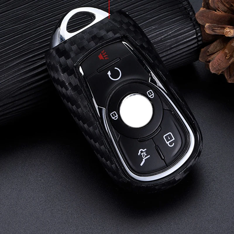 Силиконовый чехол для ключей с узором из углеродного волокна брелок Buick Encore Envision