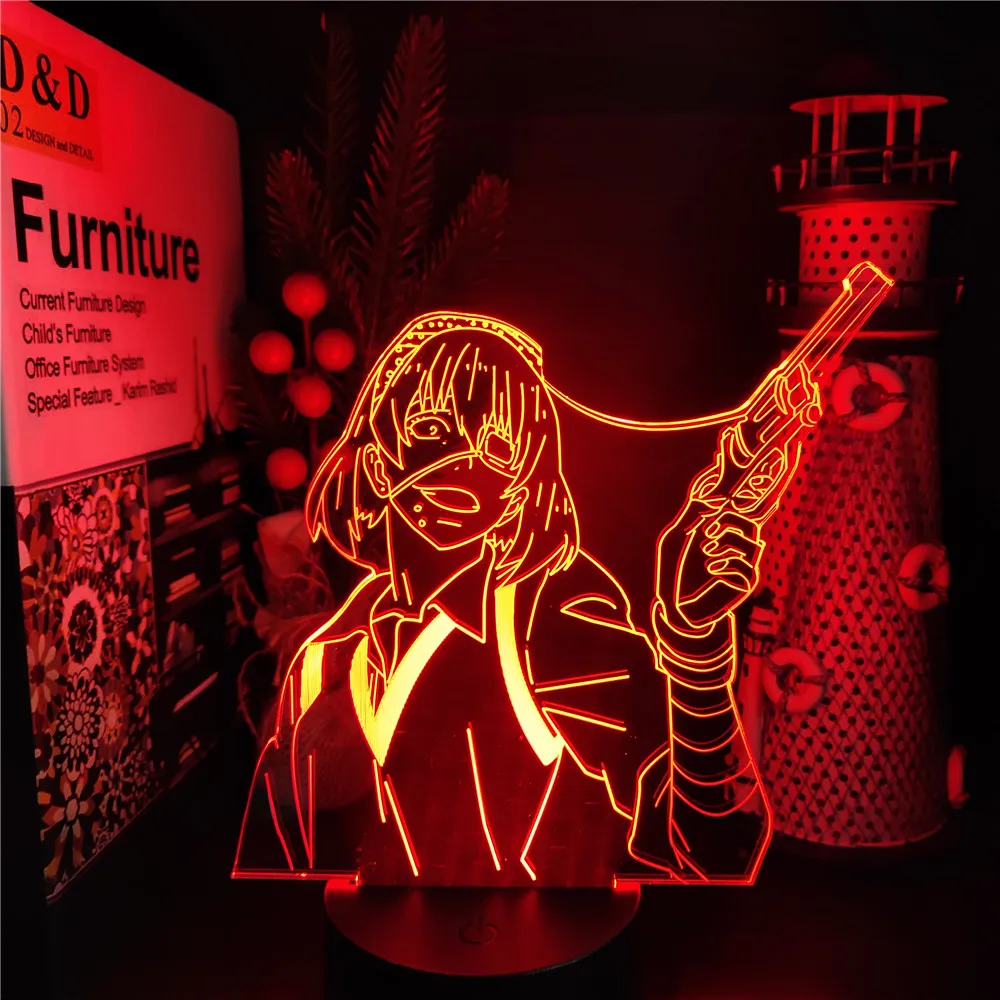 

Midari Ikishima Kakegurui LED Anime 3D Night Light Home Decoration Maison Room Decor Manga Figure Lampara Lighting Bedside Decor