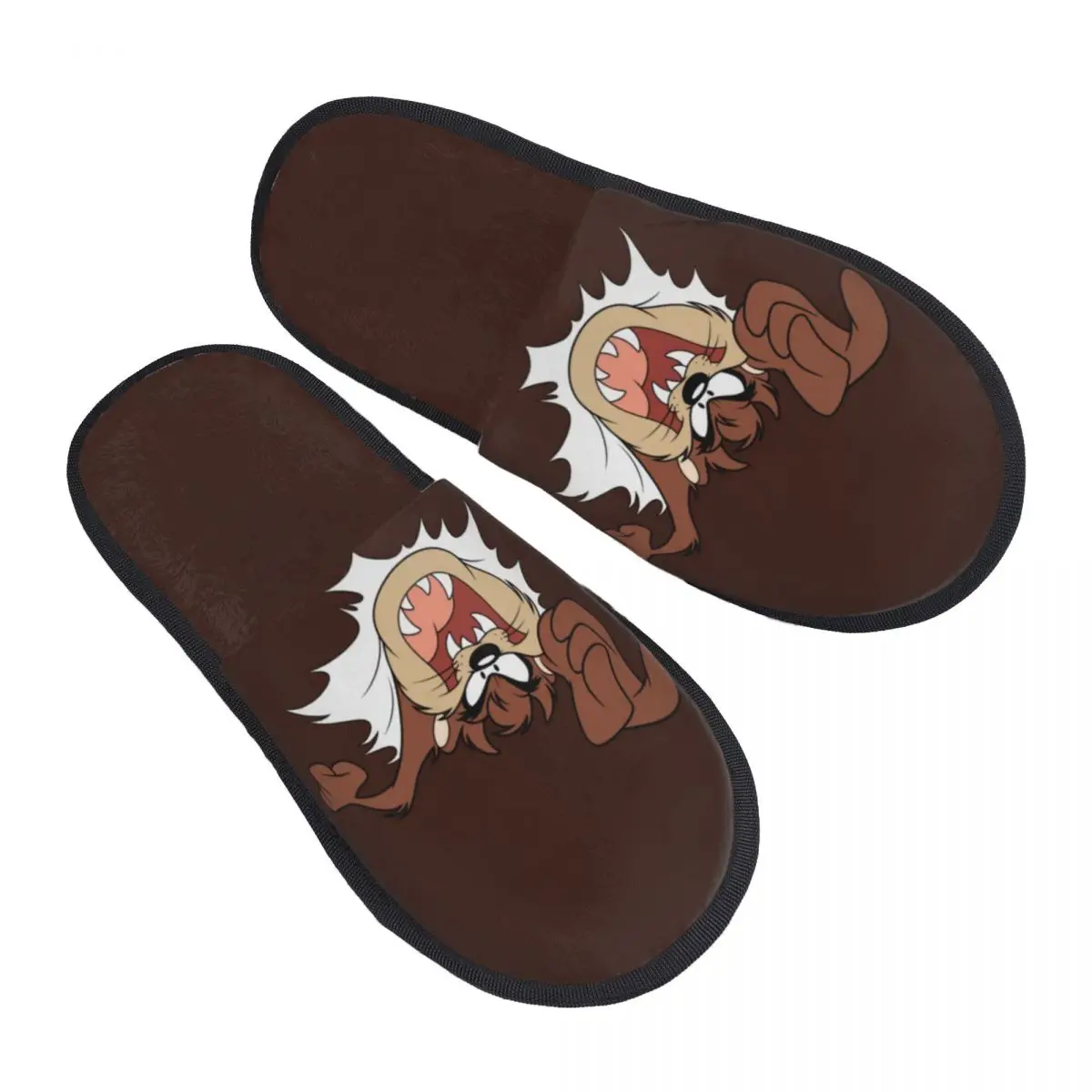 

Tasmanian Devil Comfort Scuff With Memory Foam Slippers Women Taz Cartoon Comic Spa House Shoes