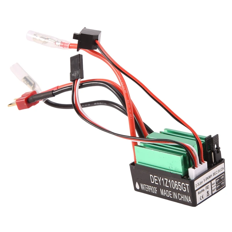 

65A ESC Waterproof Brushed Electric Speed Controller With T Plug For Traxxas Trx4 Axial SCX10 HSP RC4WD HPI RC Car