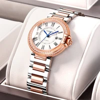 carnival brand ladies fashion watch women luxury waterproof rose gold quartz wristwatch dress calendar clock relogio feminino