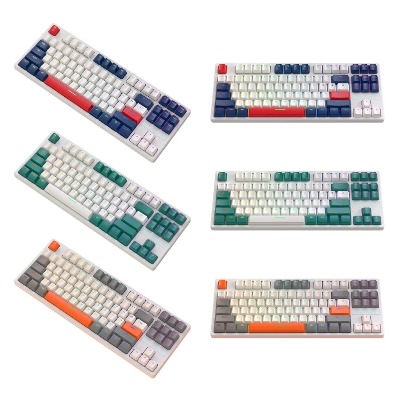 

K87 87-клавишная RGB-клавиатура Игровые механические клавиатуры 2 + Bluetooth-совместимые