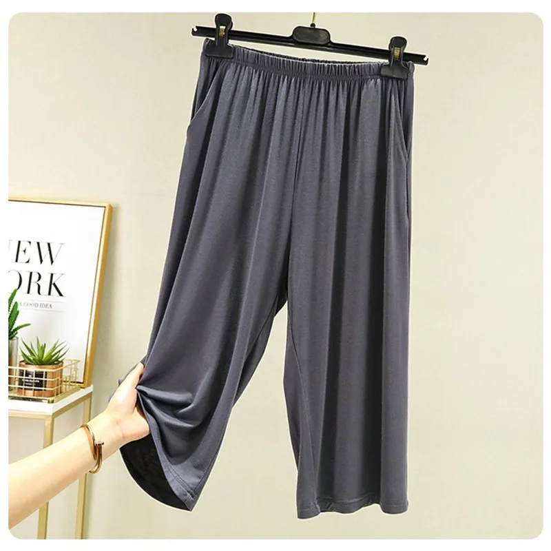 Modal Sleepwear Women Calf-Length Pants Loose Size Home Pajamas Casual Solid Multicolor Long Pant Summer Fashion Sleepwear