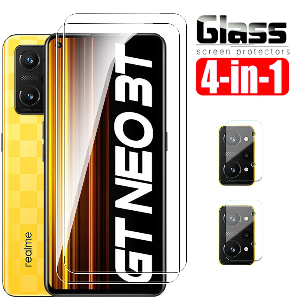 

Закаленное стекло 4 в 1 для объектива камеры Realme GT Neo 3T, Защита экрана для Realmegt neo 3t Neo 3t, фотопленка для телефона с полным покрытием 6,62 дюйма