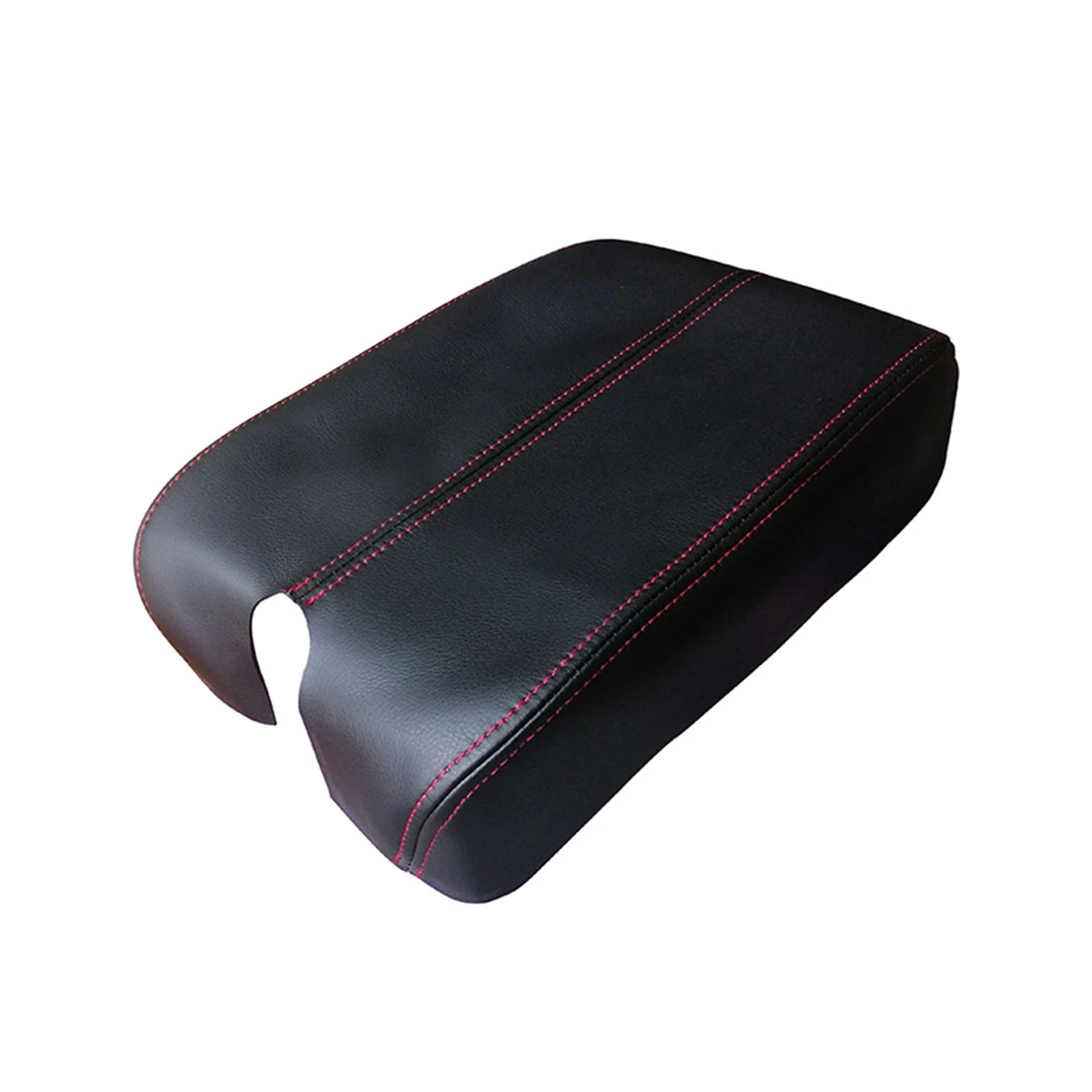 

Чехол для автомобильной консоли из микрофибры для Honda Accord 2008-2011 2012 2013, кожаная панель подлокотника, защитная отделка, черный + красный провод