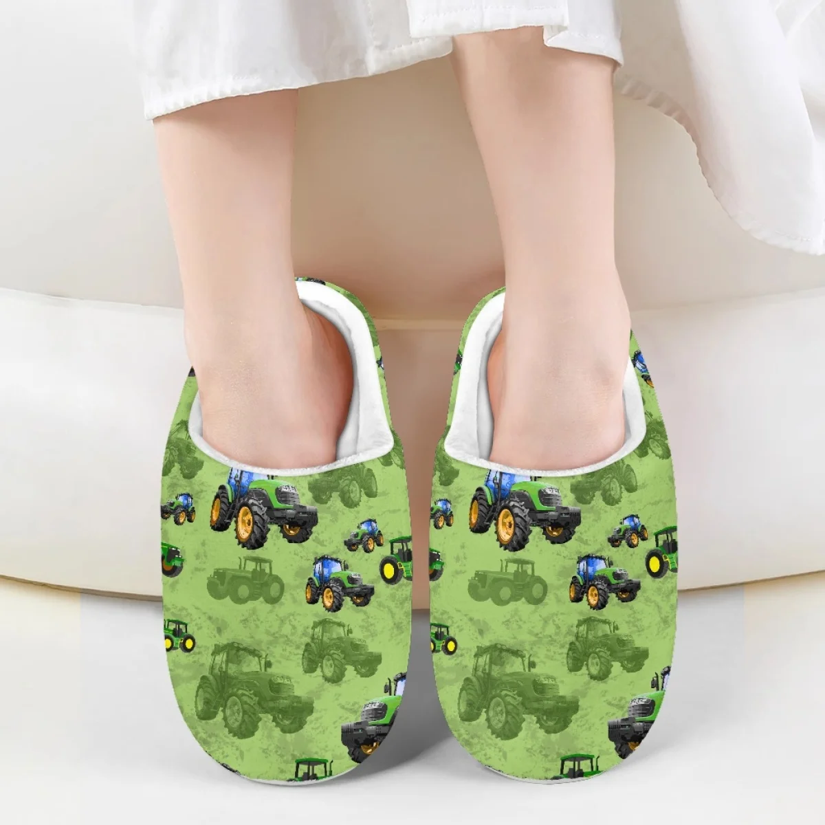 

Тапочки детские х/б, легкие, с мультяшным рисунком, на осень/зиму