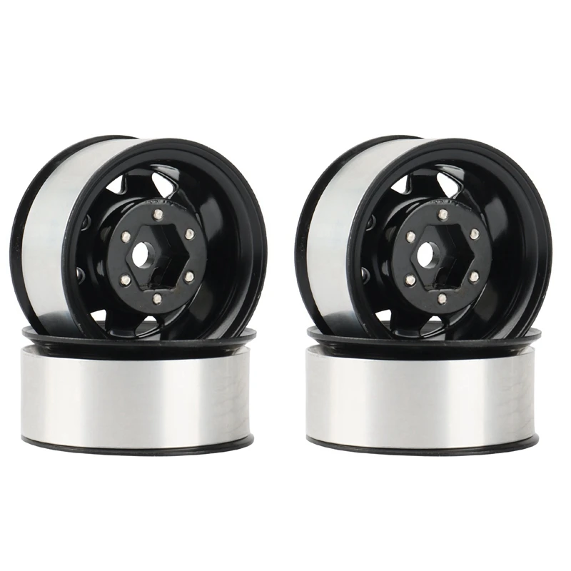 

4PCS 1.55 Metal Beadlock Wheel Rim Hub for 1/10 RC Crawler Car Axial Yeti Jr 90069 RC4WD D90 TF2 Tamiya CC01 LC70 MST
