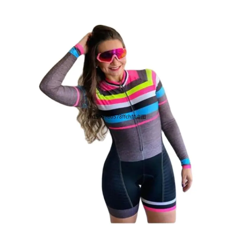 

Cycling Jersey Women Long Sleeve Summer Bike Maillot Triathlon Jumpsuit Wear Mtb Clothing Bicycle Shirts Customize ycle Kit