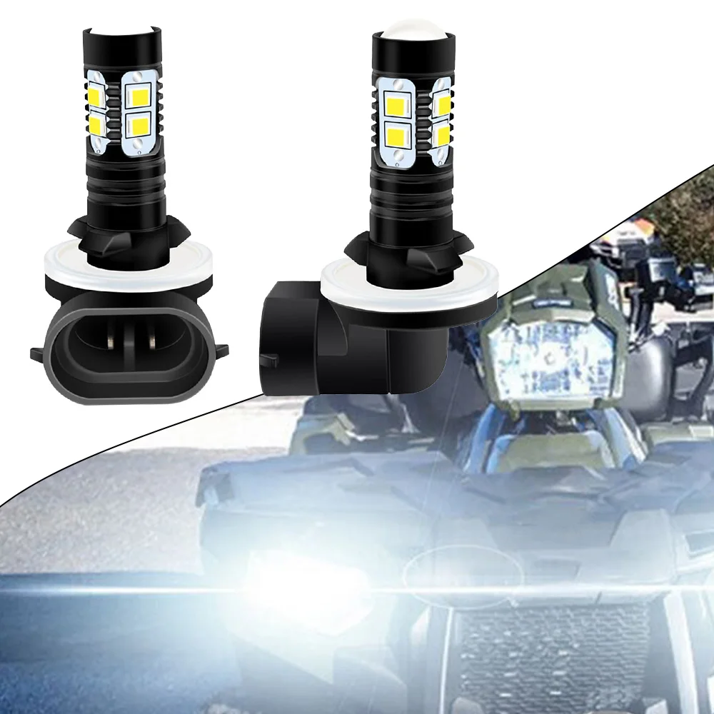 

2PCS 881/886/889 LED Headlight Bulbs For Polaris Sportsman 300 400 450 White