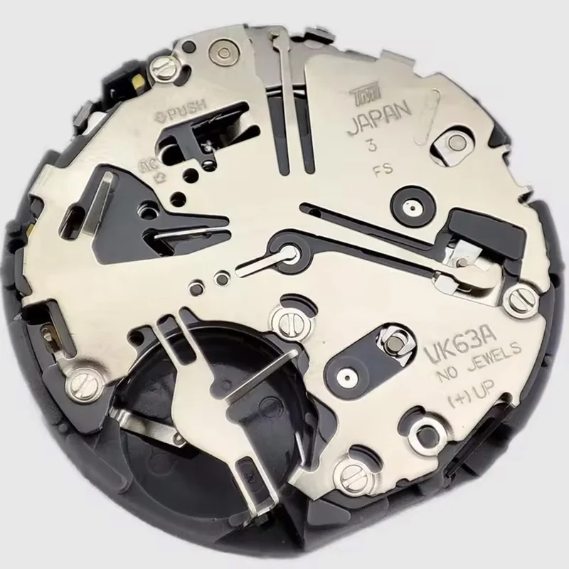 6-часовая дата черный одинарный календарь VK63 VK63A Серия VK Механизм часов Кварцевый