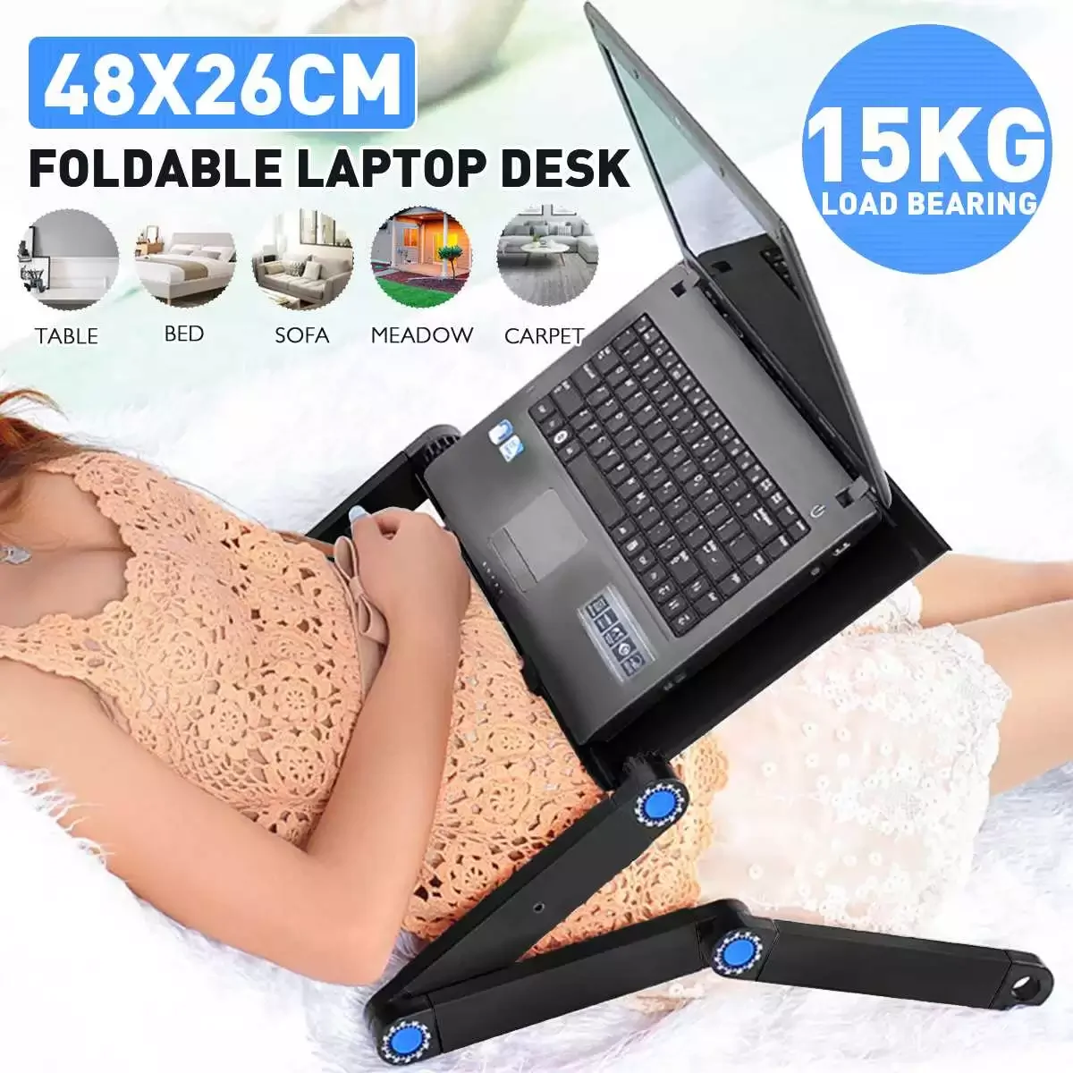 

Настольная подставка для ноутбука, регулируемая складная подставка, эргономичный дизайн, на рабочий стол, для ультрабука/нетбука или ноутб...