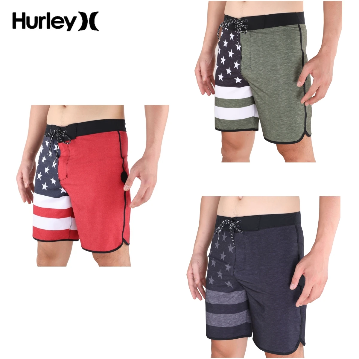 

Hurley Vêtements De Plage Men Leisure Sports Fitness Vacation Swimming Quick Drying Loose Seaside Surf Beach Shorts Bodybuilding