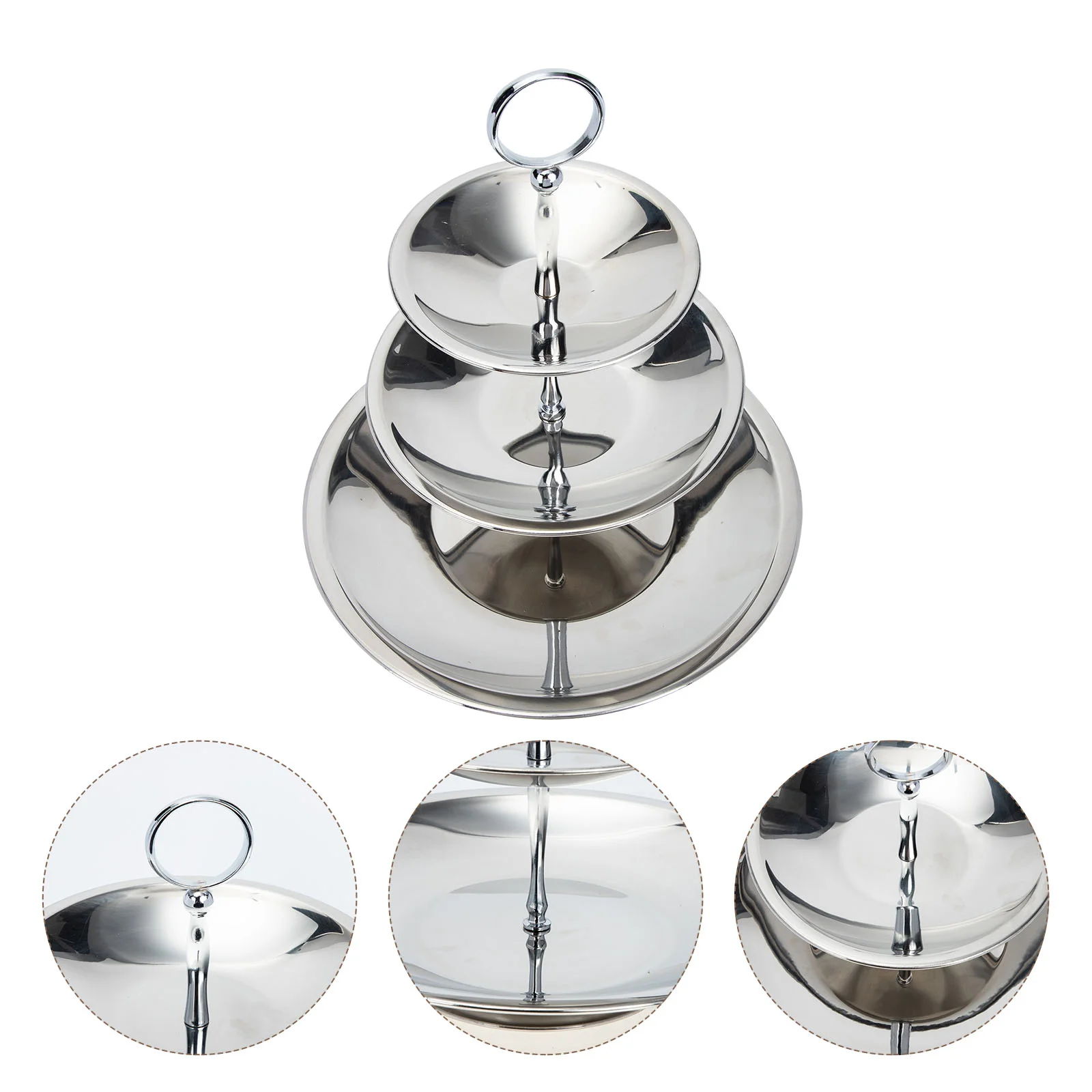 

Stand Serving Tray Cupcake Dessert Cake Display Tier Tower Tiered Table Desert Set Fruit Stands Pastry Stainless Partyplatter