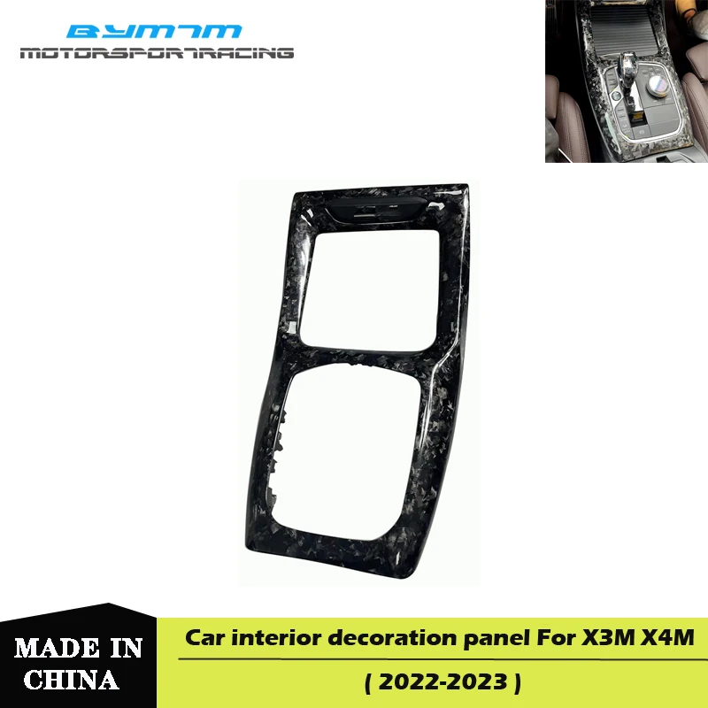 

Forged Carbon fiber Central control gear shift decorative panel Automotive interior For X3 G01 X4 G02 F97 X3M F98 X4M