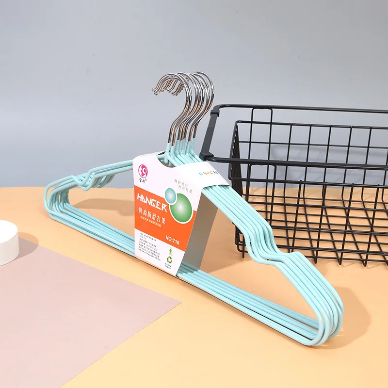 10/20pcs Metal Coat Hanger Clothes Organizer Wardrobe Shirt Suit Storage Save Space Balcony Adult Non-slip Drying Rack - купить по