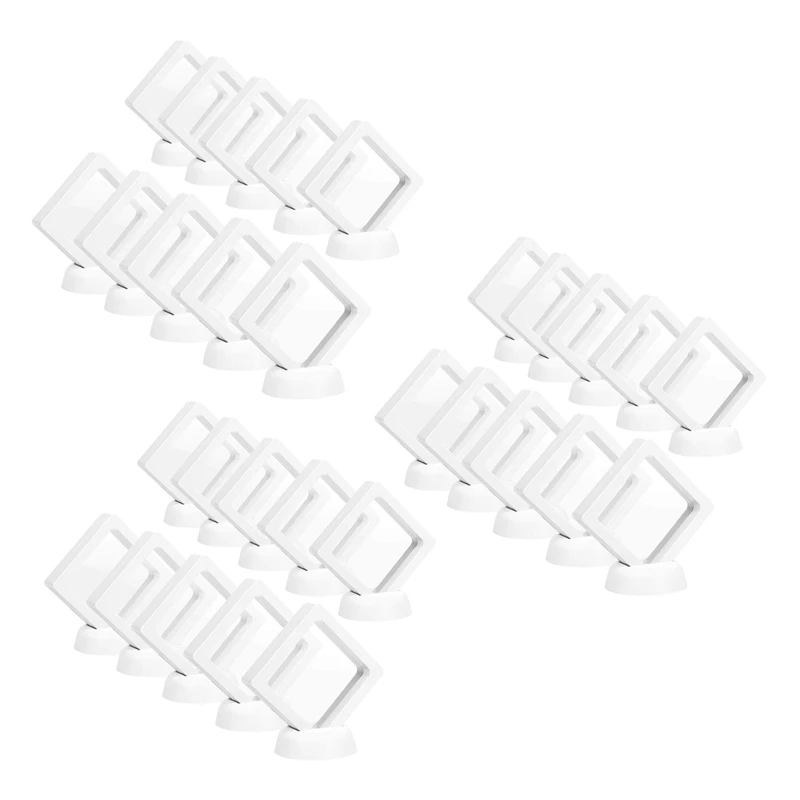 

Демонстрационная коробка для монет-набор из 30 3D плавающих рамок, держатель с подставками для монет, медальоны AA, ювелирные изделия