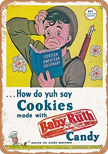 

Metal Sign - 1944 Baby Ruth Candy Bars - Vintage Look Wall Decor for Cafe Bar Pub Home Beer Decoration Crafts