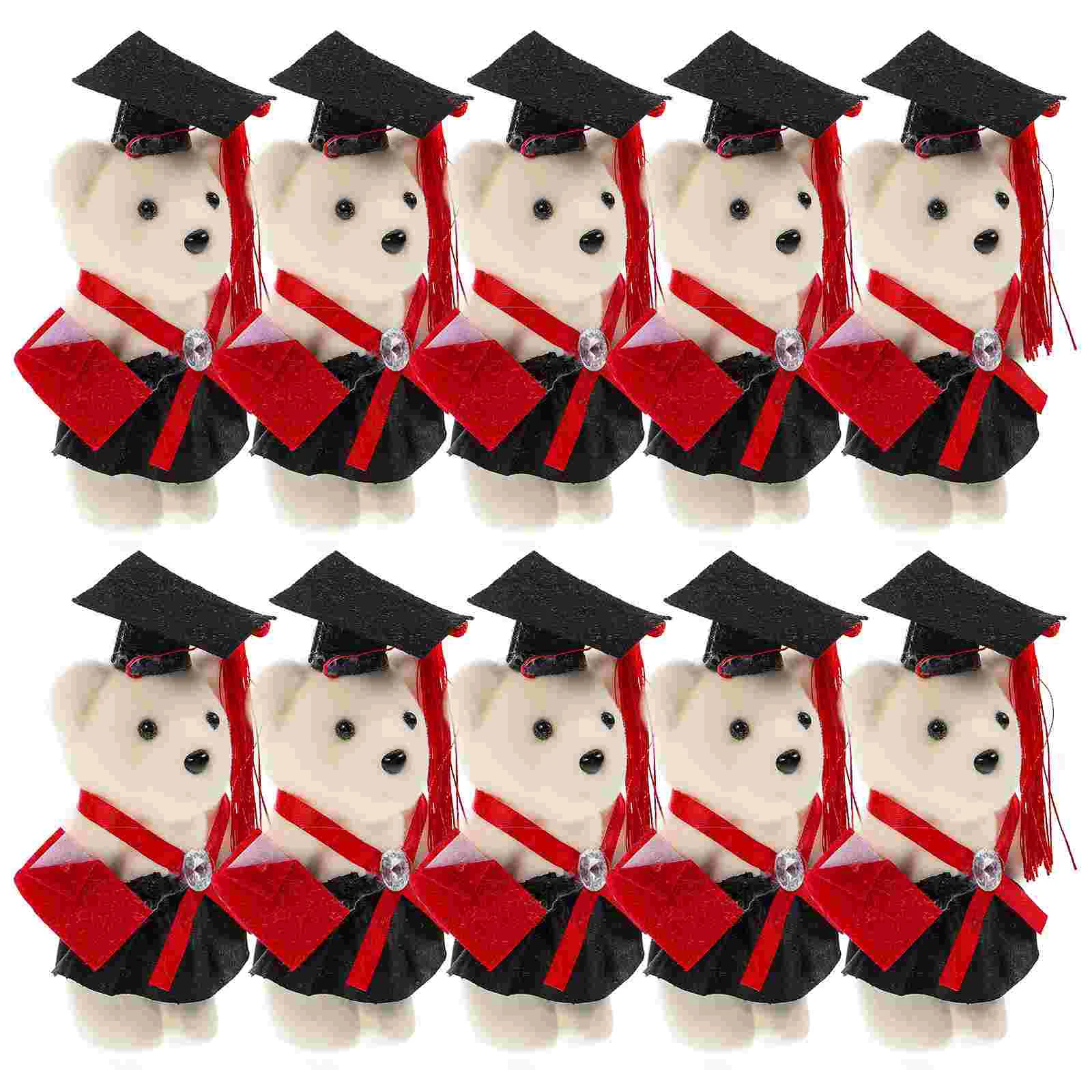 

10 Pcs Graduation Season Dr Bear Bears The Gift Bouquet Dolls Foam Flower Decorations Primary School Flowers