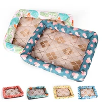 pet dog bed kennel new strawberry cat nest ice pad ice silk teddy summer cooling mats nest for dog pad puppy stuff accessories