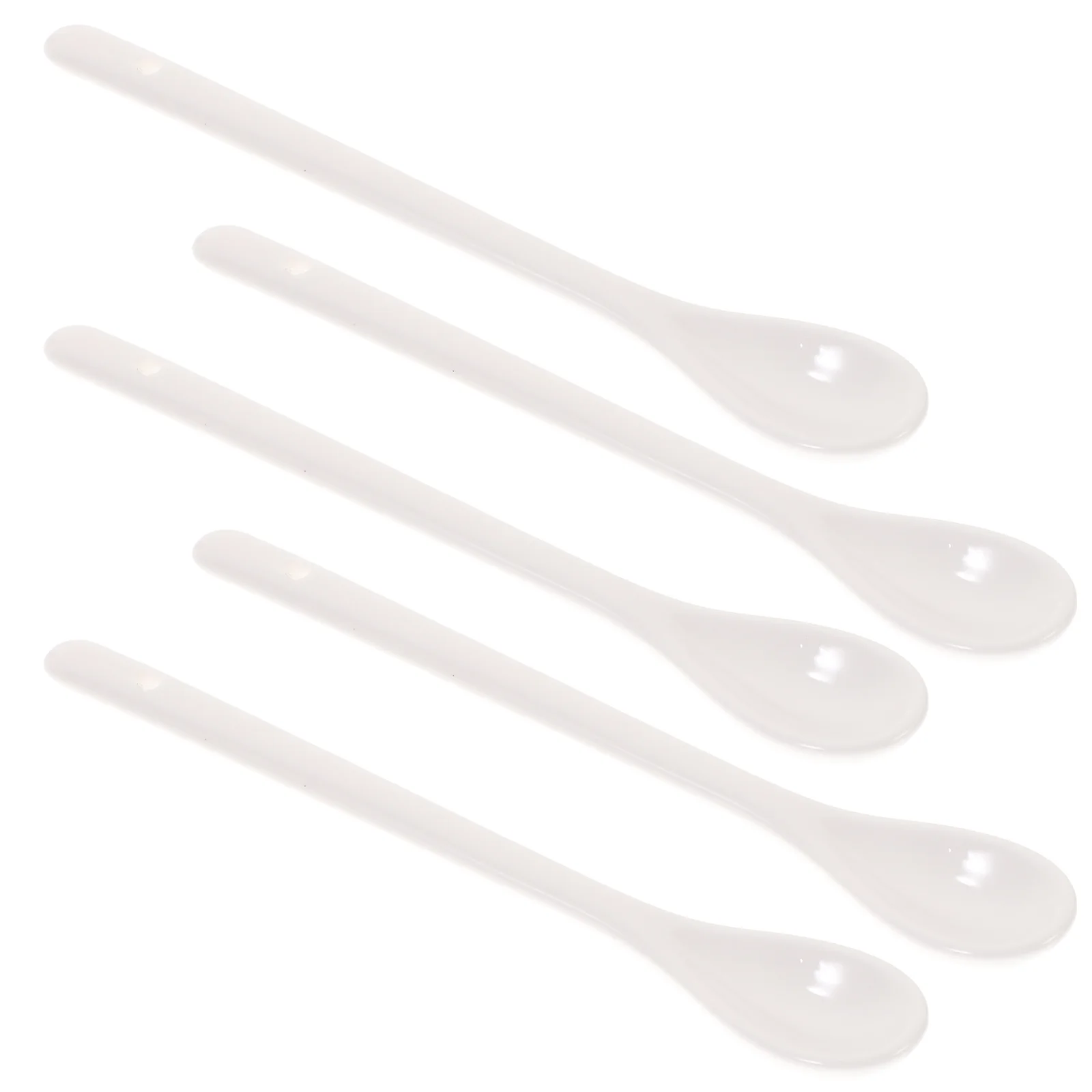 

Spoon Spoons Tea Handle Dessert Mixing Ceramic Stirring Bar Espresso Ice Soup Coffee Serving Cocktail Iced Porcelain Tasting
