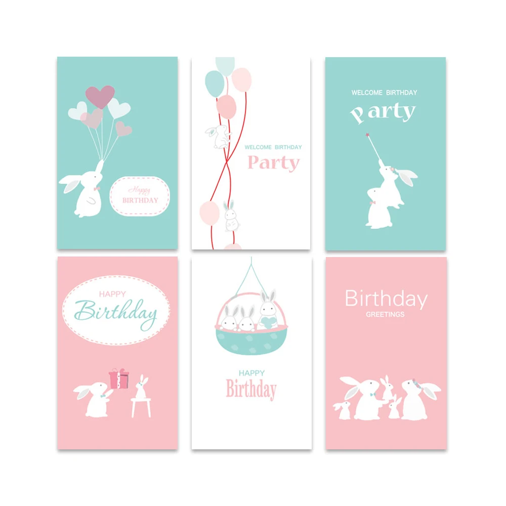 

Welcome Birthday Party Sticker Labels Cute Rabbit Cartoon Animals Gift Packaging Decoration Labels 25-100pcs Children's Sticker