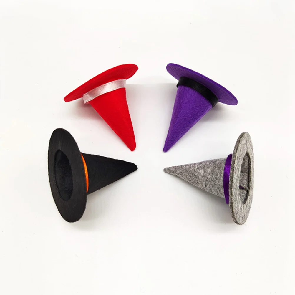 Хэллоуин Волшебник Аксессуар Мини Ведьма Шляпа Крышка Бутылки Украшения