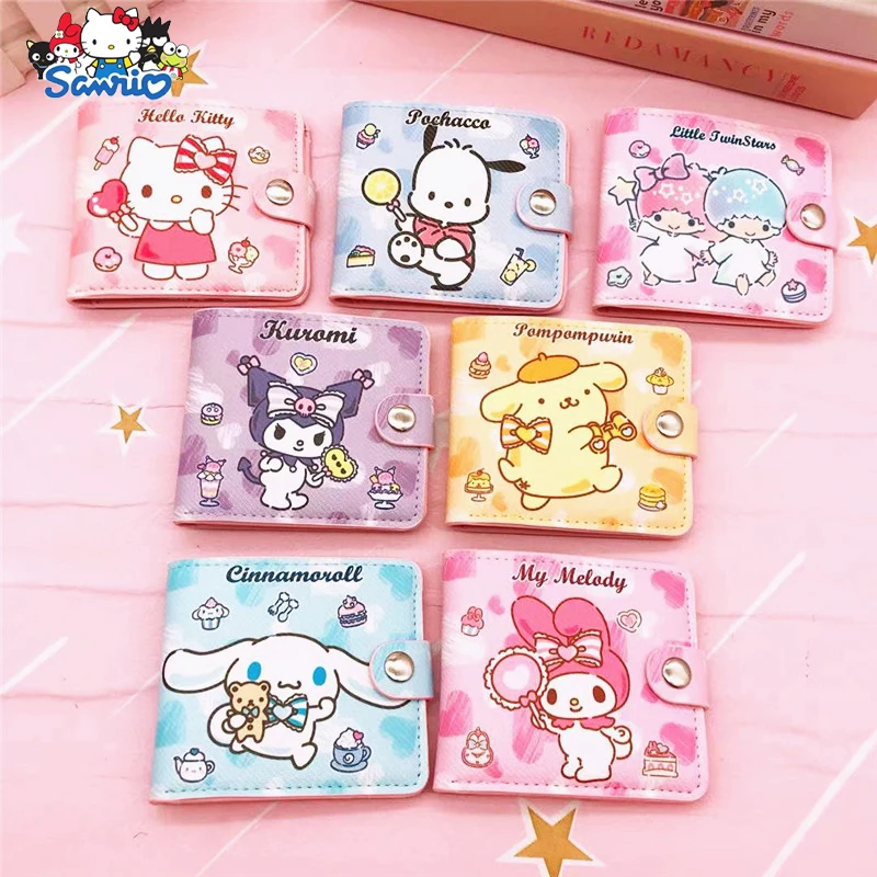 

Sanrio Kuromi кошельки Kawaii Hello Kitty Cinnamoroll аниме мультфильм милые искусственные игрушки подарки для девочек