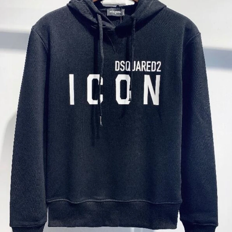 

Top Brand DSQUARED2 Men Long Sleeve Hooded Pullover Letter ICON Printed Clothing Slim Casual Hoodies & Sweatshirts M TO XXXL