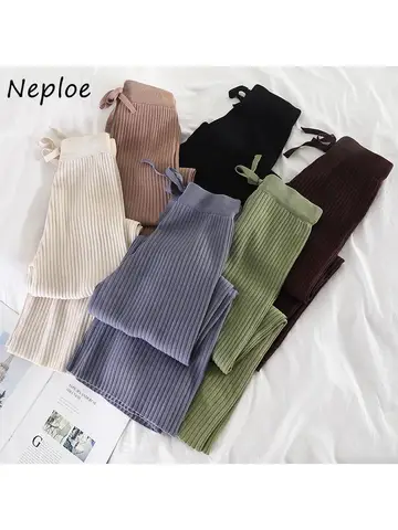 Neploe Трикотажные брюки женские полиэстер хлопок