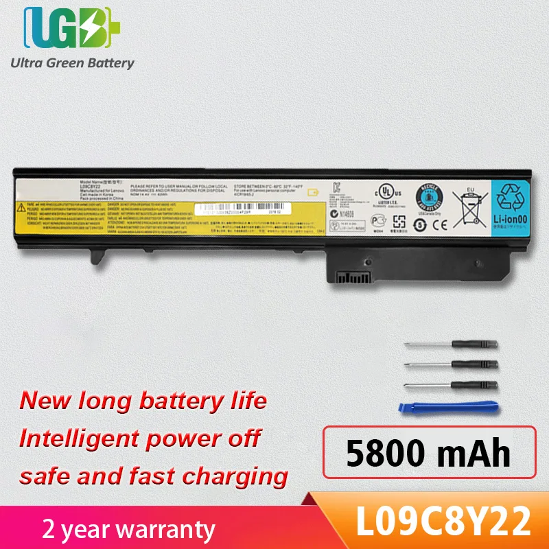 UGB Новый L09C8Y22 L09P8Y22 Аккумулятор для Lenovo U460 U460A U460G серии 14,4 V 63wh 5800mAh