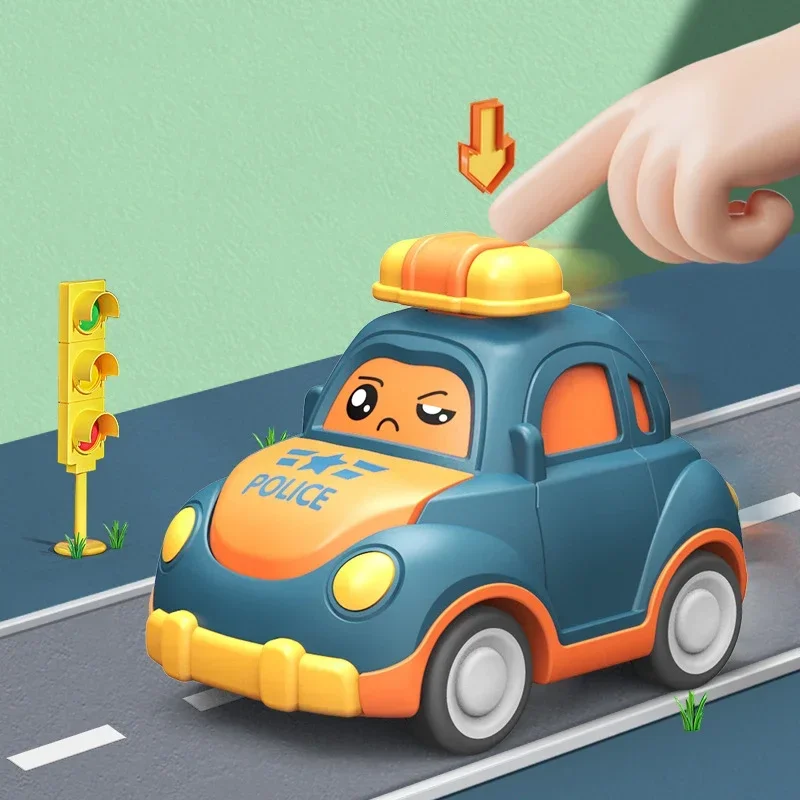 Детская игрушка Мультяшные автомобили милые тянущиеся мини-автомобили пресс