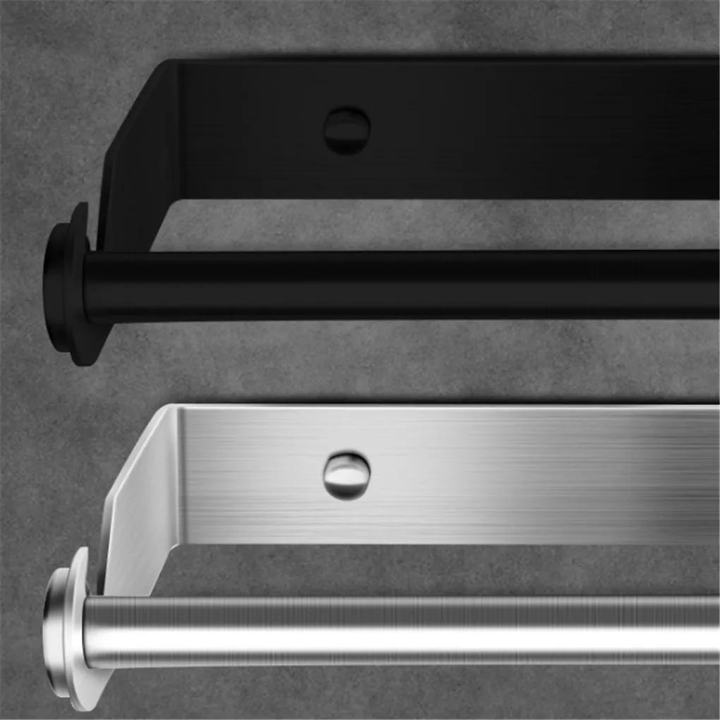 

Paper Towel Holder Stainless Steel Organizer Tissue Storage Rack Black