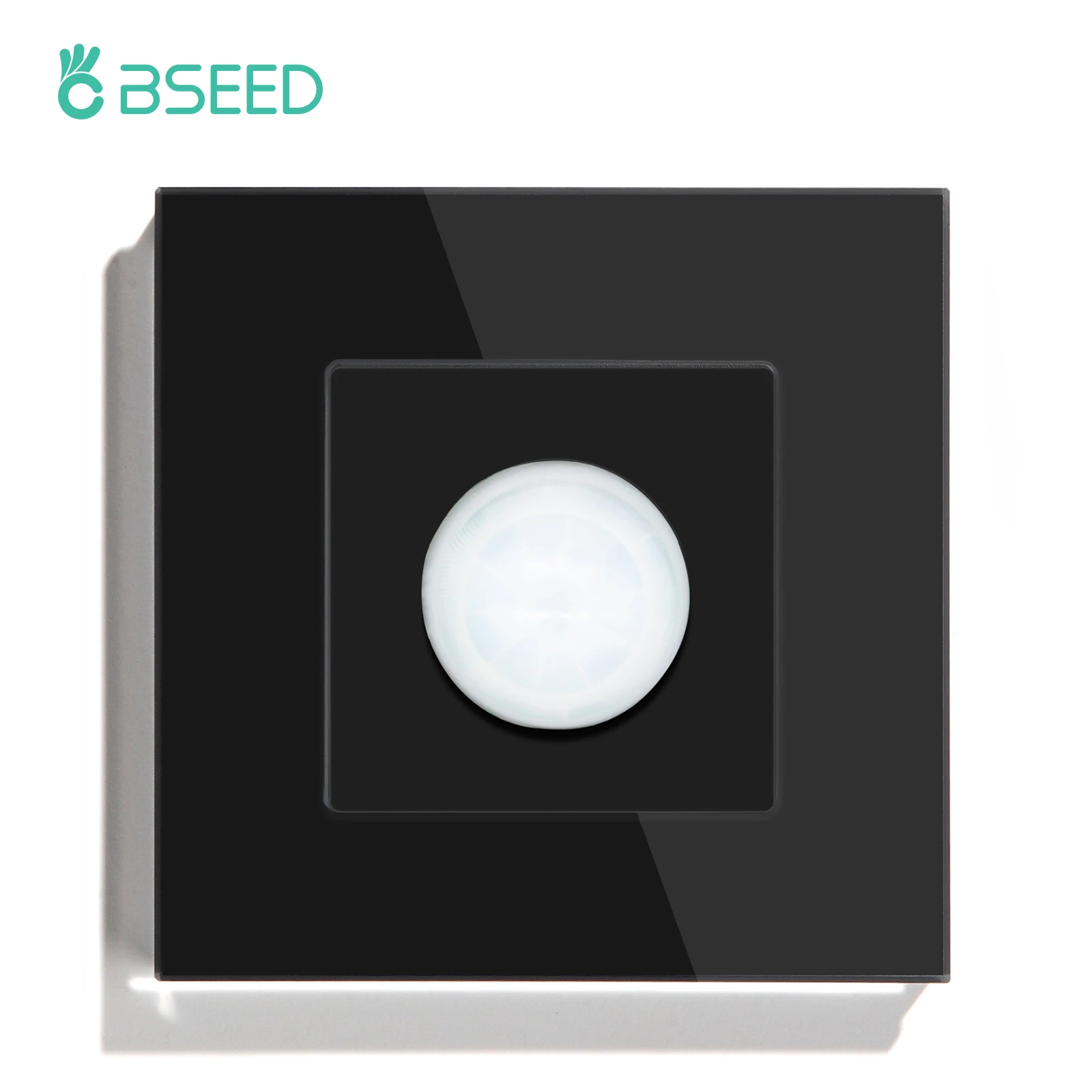 Корпус BSEED, зеркальный выключатель, светодиодный настенный выключатель, автоматический выключатель ВКЛ./ВЫКЛ., европейский стандарт, 220 В, стеклянная рамка переменного тока