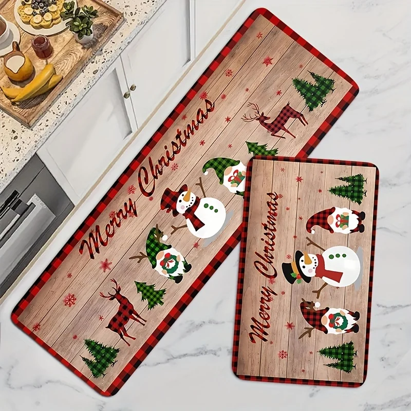świąteczne gnomy bałwan sosna wycieraczka wejściowa wystrój pokoju łazienka mata antypoślizgowa dywan do salonu dekoracje