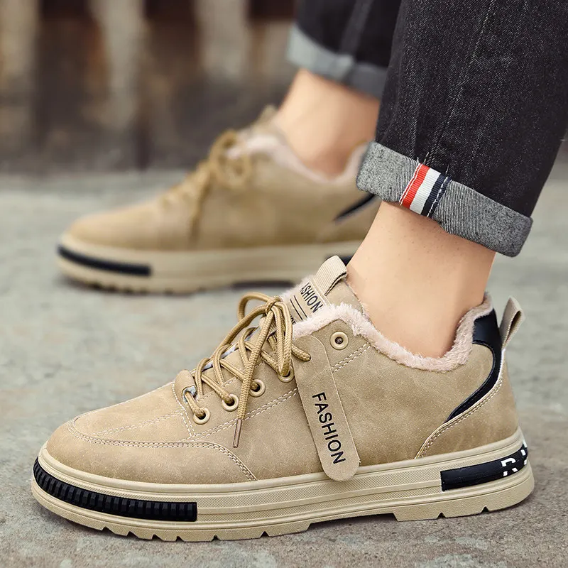 Labor Protection Shoes 2024 Men's Spring Construction Site Work Velvet Warm Cotton Waterproof Non Slip Low-Top B... |
