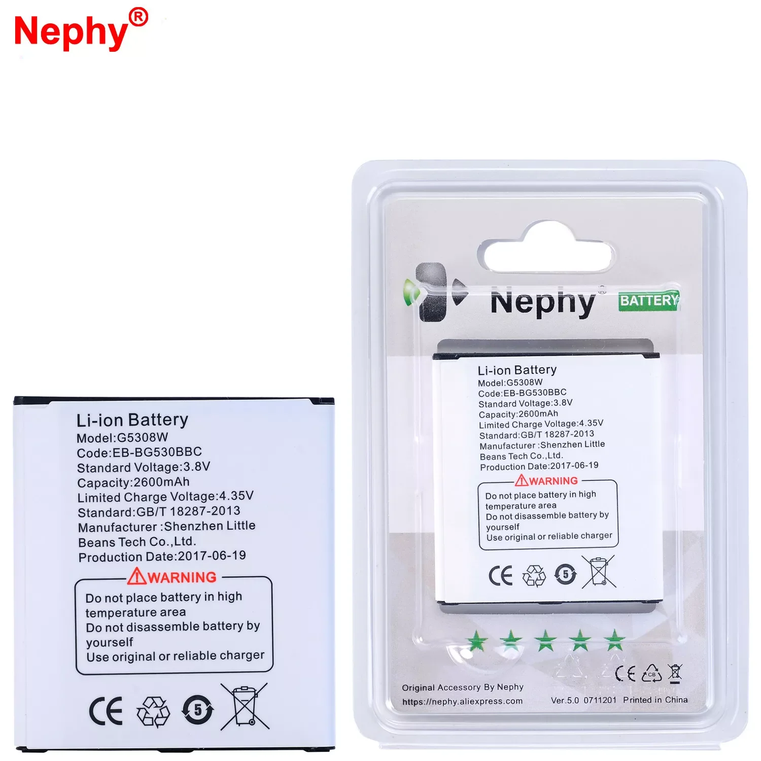 

NEW New Original Nephy Battery For Samsung Galaxy J3 J320 J320FN J5 2015 J500 J500FN J500H Grand Prime G530 G530H G530F Duos 260