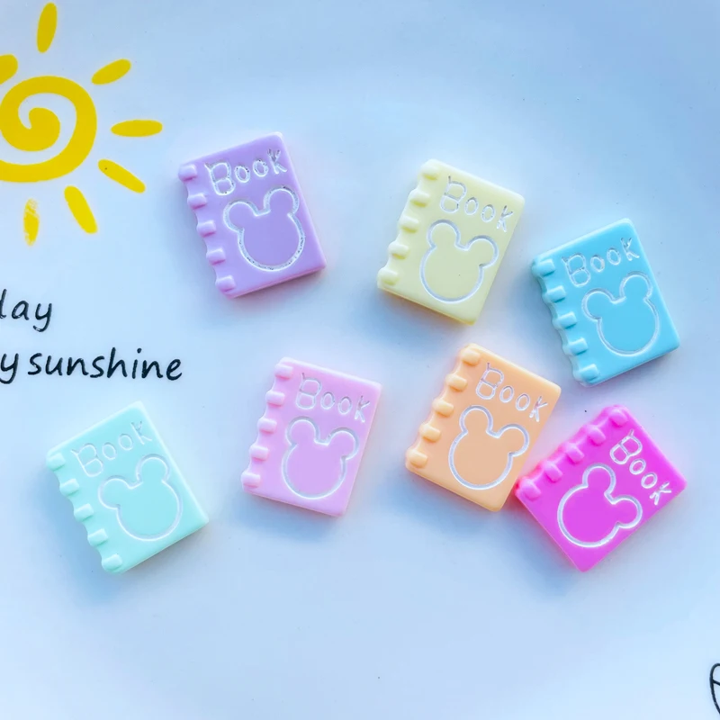 10 шт., новинка, маленькая кавайная мультяшная книга из смолы, альбом для скрапбукинга, аксессуары для рукоделия и украшения K24