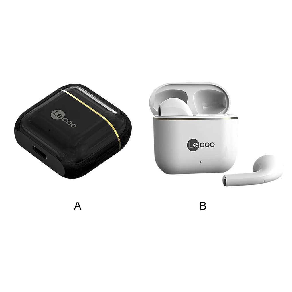 

Lenovo Bluetooth-compatible Earbud Wireless 13mm Speaker Electroplate Earphone Battery Operated Laptop Headset Black