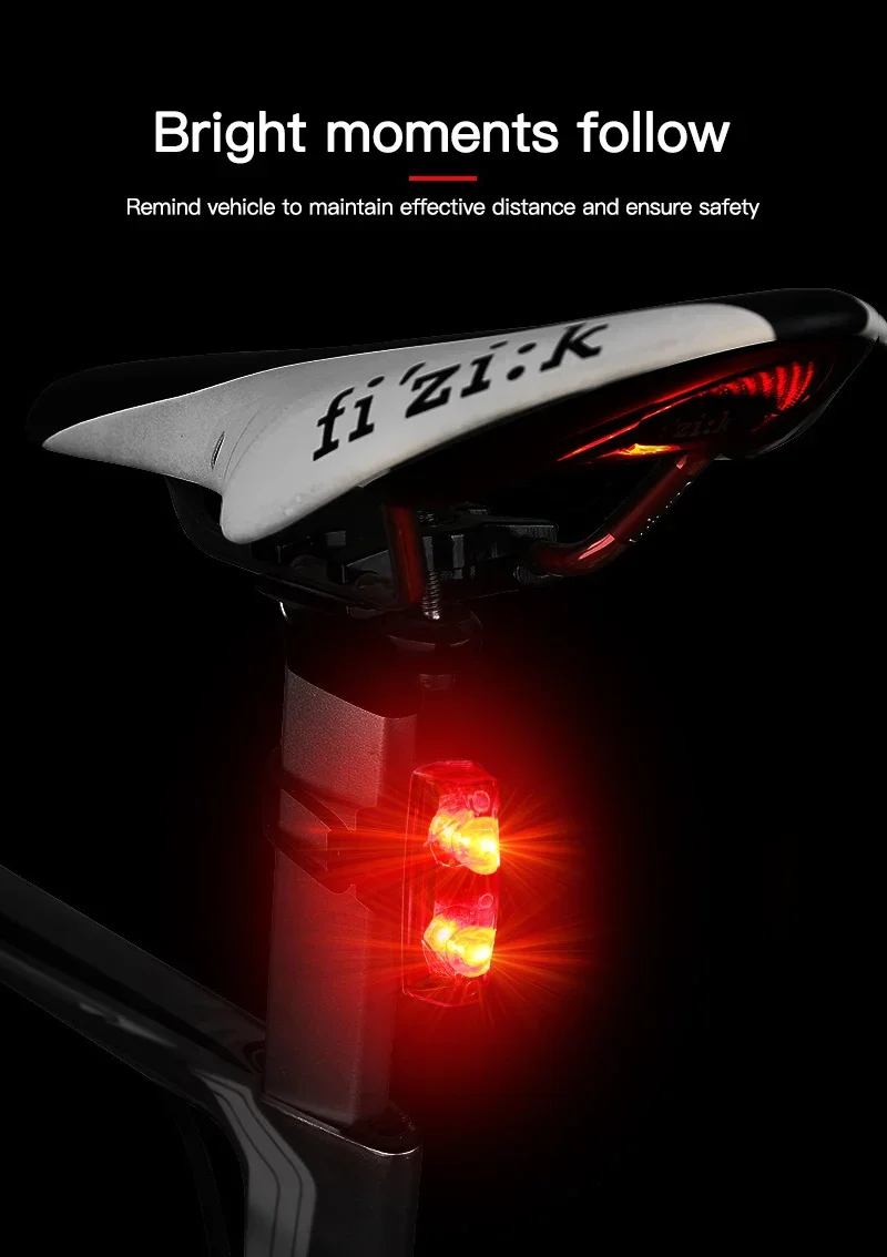 Bicycle Light Magnetically Generated Electricity Rear Lamp Waterproof LED Bike Taillight Lanterna Bicicleta Accessories