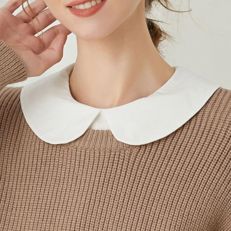 

Women Fake Collars for Sweater Shirt Decoration Blouse Detachable Shirt Collar False Collars Lapel Top Uniform Apparel Accessory