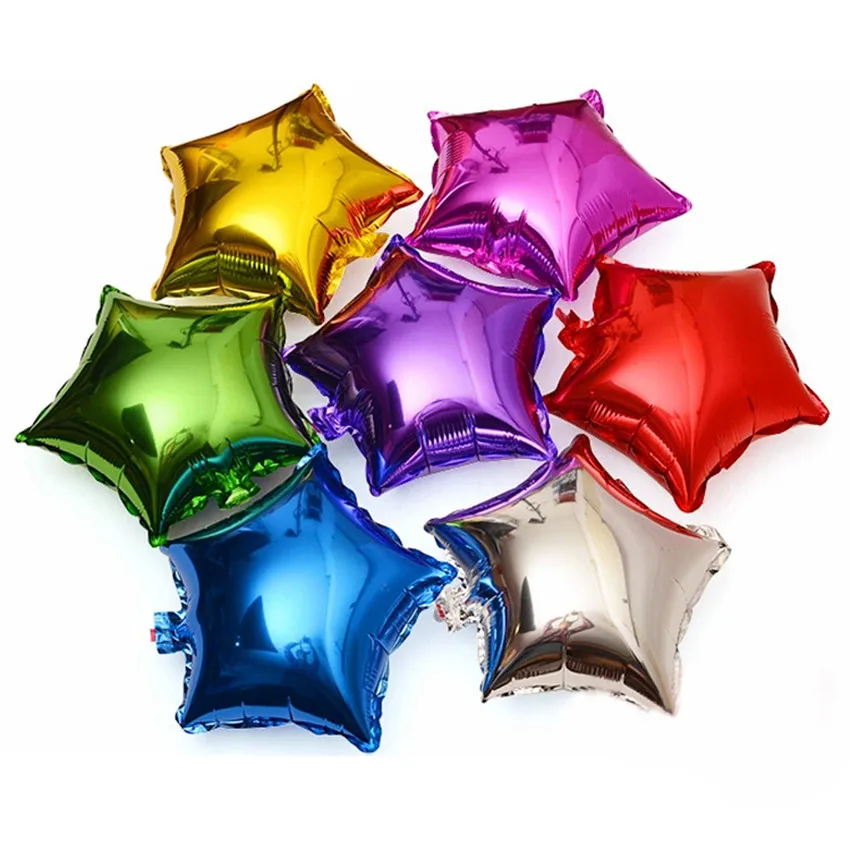 

5 шт./лот фольгированные воздушные шары в форме звезд, металлик для свадьбы, дня рождения вечерние вечеринки, надувные шары, украшения, 18 дюйм...